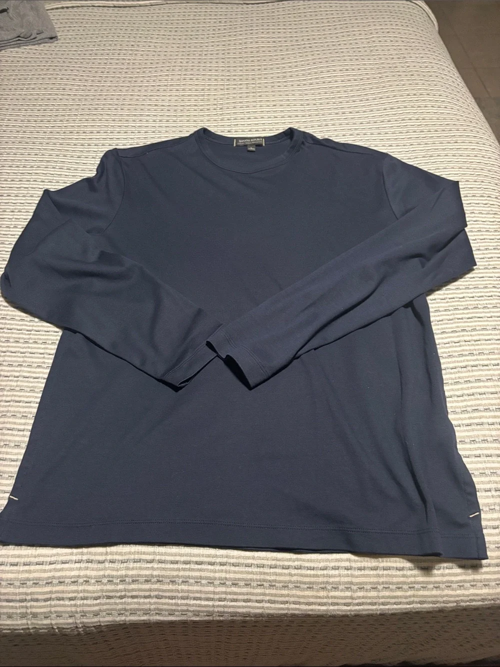Banana Republic Navy Long-Sleeve Crew Neck Tee